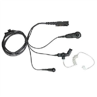 3 Wire Surveillance Earpiece Kits - Black