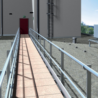 Uk Manufacture Of Barrial Korridor Aluminium Handrail Roof Edge Protection