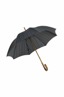 Gents Hickory Solid Stick Umbrella - Prince of Wales Plaid