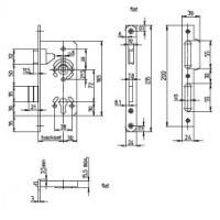 'Schulte' SAG 18588FW Fire Rated Din Standard Nightlatch