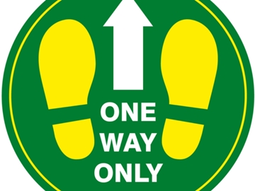 COVID 19 One Way Stickers