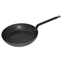 Vogue 14"" Black Iron Frying Pan - 1.5mm Gauge (GD007)