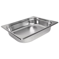 Stainless Steel Perforated 1/2 100mm Deep Gastronorm Pan (K845)