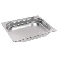 Stainless Steel Perforated 1/2 40mm Deep Gastronorm Pan (E698)