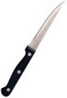 Black Handled Steak Knife (Box Of 12) (C134)
