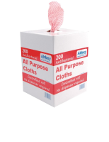 Jantex Red Antibacterial All Purpose Cloths (Box Of 200) (DN844)