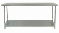 Parry Stainless Steel Wall Bench With One Undershelf - 600mm x 600mm (TAB06600W)