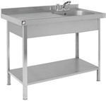 Parry Stainless Steel Single Bowl Sink LH Drainer 1200x600mm (SINK1260L)