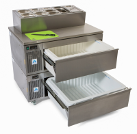 Adande VCS1/MFW/S2 Single Drawer Saladette Counter With Mobile Frame