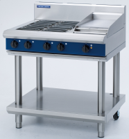 Blue Seal Evolution E516C-B Heavy Duty Electric Six Element Boiling Top With 1/3 Griddle Top