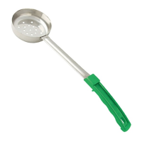 Alphin Pans Perforated Green Handle 4oz Portion Control Spooner (560113)