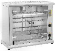 Roller Grill RBE 80Q Electric Rotisserie With Display Shelf