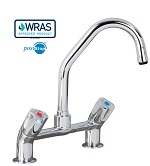 AquaTechnix TX-B-306D Dome Head Deck Mounted 1/2"" Mixer Tap