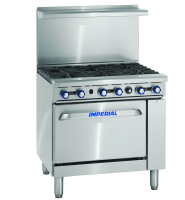 Imperial Elite IR-6 Heavy Duty 6 Burner Open Top Oven Range