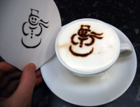 JES Snowman Coffee Stencil (9213)