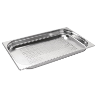 Stainless Steel Perforated 1/1 20mm Deep Gastronorm Pan (K827)