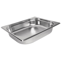 Stainless Steel Perforated 1/2 65mm Deep Gastronorm Pan (K844)