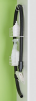 cleaning cupboard rack holders vacuum cleaner hose bags White