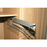 pull-out tie rack – anodised aluminium & chrome