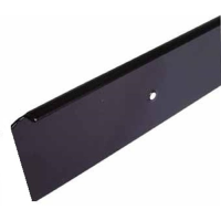 kitchen worktop square end cap q3 profile, 40mm high, black 3mm radius