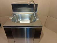 Knee Operated hand basin wall mounted stainless steel