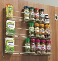 Kitchen Door Triple Spice & pack Rack tier spice rack 288mm