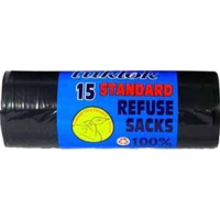 tuklok refuse black bin bags pack of  15