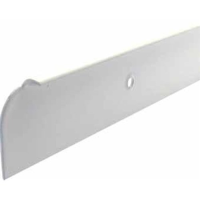 kitchen worktop end cap trim, 30mm high, white aluminium