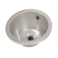 fin260r round inset basin 310mm diameter stainless steel sink