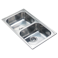 reginox diplomat 20 double bowl stainless steel sink