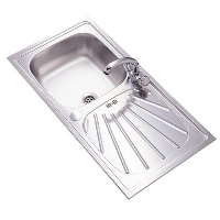 Reginox ALPHA 10 Single Bowl Kitchen Sink and Drainer