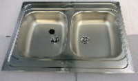 sit on htm64 Double Bowl stainless steel sink no overflow