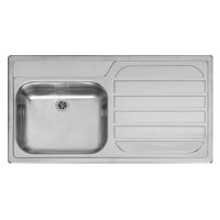 htm64 inset sink and drainer stainless steel