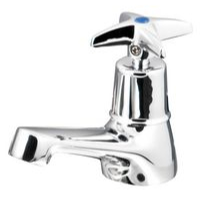 Basin sink taps cross head (pair) chrome