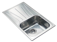 Reginox rle217s single bowl sink and drainer stainless steel