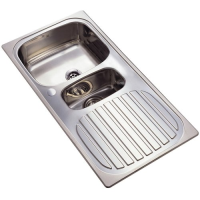 reginox rp107sb  1.5  bowl and drainer stainless steel sink