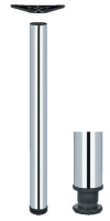 table leg set of 4x 710mm – chrome