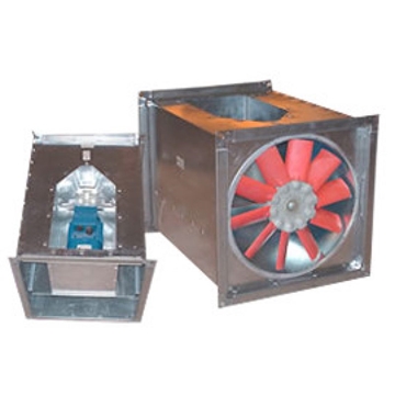 Square Inline Axial Flow Bifurcated Fans