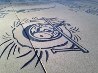 Sandblasting Stone and Cedar Signage For Leisure Industries