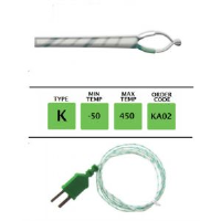 KA02 - K Type F/ Glass Fine Wire Thermocouple 1m x 0.3mm