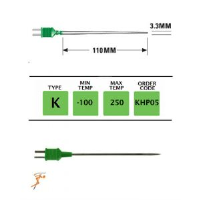 KHP05 - K Type Plug Mounted Needle Probe 110mm x 3.3mm