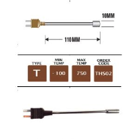 THS02 - T Type Plug Mounted Surface Probe 110mm x 10mm