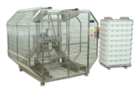 Stacked block mold tipping machine