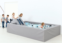 Super Large Ball Pool with steps and slide – Grey