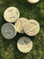 Wooden Alphabet Discs – Upper Case