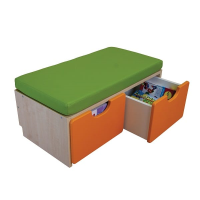 2 Cubby Seating Unit