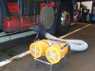Exhaust Cleaner For Vehicles In Workshops
