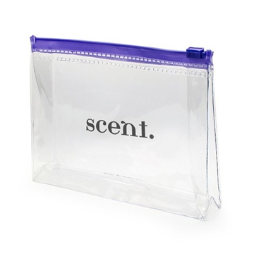 Clear PVC Purple Zippered Toiletry Bag