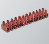 Red Polyamide Pillar Terminal Blocks For Domestic Appliances