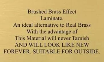 UK Supplier Of Custom Brass Effect Plaques